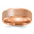 Chisel Titanium Polished Laser-Cut Center Rose Ion-Plated 8 mm Wedding Band