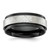 Chisel Titanium Polished with Brushed Center Black Ion-Plated 8 mm Wedding Band