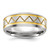 Chisel Titanium Brushed and Polished Yellow Ion-Plated 8 mm Wedding Band, Beveled