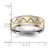 Chisel Titanium Brushed and Polished Yellow Ion-Plated 8 mm Wedding Band, Beveled - View 4
