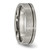 Titanium Grooved 6 mm Brushed Wedding Band - View 4