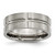 Titanium Grooved 8 mm Brushed and Polished Wedding Band - TB74