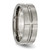 Titanium Grooved 8 mm Brushed and Polished Wedding Band - TB74 - View 4