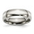 Chisel Titanium Polished with Sterling Silver Inlay 6 mm Wedding Band, Half Round