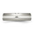 Chisel Titanium Polished with Sterling Silver Inlay 6 mm Wedding Band, Half Round - View 3
