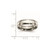 Chisel Titanium Polished with Sterling Silver Inlay 6 mm Wedding Band, Half Round - View 6