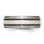 Titanium Grooved Sterling Silver Inlay 8 mm Brushed/Antiqued Wedding Band, Domed - View 3