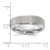 Vitalium Grain Finish Center 7 mm Ridged Edge Flat Wedding Band - View 4