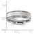 Vitalium Cross Satin Finish Center Rounded Edge 8 mm Wedding Band - View 4