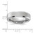 Vitalium Cross Satin Center 6 mm Beveled Edge Wedding Band - View 4