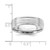 Rhodium-Plated 14K White Gold 6 mm Heavyweight Comfort Fit Brushed Satin with Center Line Fancy Wedding Band - View 3