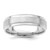 Rhodium-Plated 14K White Gold 6 mm Heavyweight Comfort Fit Brushed Satin Fancy Wedding Band