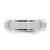 Rhodium-Plated 14K White Gold 6 mm Heavyweight Comfort Fit Brushed Satin Fancy Wedding Band - View 4