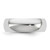 Rhodium-Plated 14K White Gold 6.5 mm Standard Comfort Fit Wedding Band, Domed - View 3