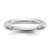 Rhodium-Plated 14K White Gold 2.5 mm Lightweight Comfort Fit Wedding Band, Domed