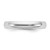 Rhodium-Plated 14K White Gold 3.5 mm Lightweight Comfort Fit Wedding Band, Domed - View 3