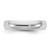 Rhodium-Plated 14K White Gold 4.5 mm Lightweight Comfort Fit Wedding Band, Domed - View 3