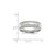 Rhodium-Plated 14K White Gold 7 mm Double Milgrain Comfort Fit Wedding Band - View 4