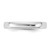 Rhodium-Plated 14K White Gold 3.5 mm European Comfort Fit Wedding Band, Domed - View 3