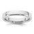 Rhodium-Plated 14K White Gold 4 mm European Comfort Fit Wedding Band, Domed