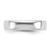 Rhodium-Plated 14K White Gold 5 mm European Comfort Fit Wedding Band, Domed - View 3