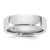 Rhodium-Plated 14K White Gold 6 mm European Comfort Fit Wedding Band, Domed