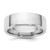 Rhodium-Plated 14K White Gold 7 mm European Comfort Fit Wedding Band, Domed