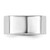Rhodium-Plated 14K White Gold 9 mm Standard Flat Comfort Fit Wedding Band - View 3