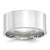 Rhodium-Plated 14K White Gold 10 mm Standard Weight Flat Comfort Fit Wedding Band