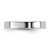 Rhodium-Plated 14K White Gold 3.5 mm Lightweight Flat Wedding Band - View 3