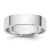Rhodium-Plated 14K White Gold 5.5 mm Lightweight Flat Wedding Band