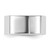 Rhodium-Plated 14K White Gold 9 mm Lightweight Flat Wedding Band - View 3