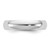 Rhodium-Plated 14K White Gold 4.5 mm Half Round Wedding Band - View 3