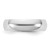 Rhodium-Plated 14K White Gold 5.5 mm Half Round Wedding Band - View 3