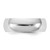 Rhodium-Plated 14K White Gold 6.5 mm Half Round Wedding Band - View 3