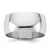 Rhodium-Plated 14K White Gold 9 mm Half Round Wedding Band
