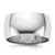 Rhodium-Plated 14K White Gold 10 mm Half-Round Wedding Band