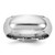 Rhodium-Plated 14K White Gold 7 mm Half Round with Edge Wedding Band