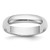 Rhodium-Plated 14K White Gold 3.5 mm Lightweight Half Round Wedding Band