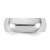 Rhodium-Plated 14K White Gold 6.5 mm Lightweight Half Round Wedding Band - View 3