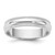 Rhodium-Plated 14K White Gold 4.5 mm Milgrain Half Round Wedding Band