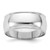 Rhodium-Plated 14K White Gold 8 mm Milgrain Half Round Wedding Band