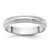 Rhodium-Plated 14K White Gold 3.5 mm Lightweight Milgrain Half Round Wedding Band