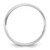 Rhodium-Plated 14K White Gold 3.5 mm Lightweight Milgrain Half Round Wedding Band - View 2