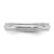 Rhodium-Plated 14K White Gold 3.5 mm Lightweight Milgrain Half Round Wedding Band - View 3