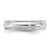 Rhodium-Plated 14K White Gold 4.5 mm Lightweight Milgrain Half Round Wedding Band - View 3