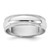 Rhodium-Plated 14K White Gold 5.5 mm Lightweight Milgrain Half Round Wedding Band