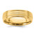 14K Yellow Gold 6 mm Standard Weight Comfort Fit Brushed Satin with Center Line Fancy Wedding Band