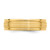 14K Yellow Gold 6 mm Standard Weight Comfort Fit Brushed Satin with Center Line Fancy Wedding Band - View 4