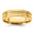 14K Yellow Gold 6 mm Heavyweight Comfort Fit Brushed Satin with Center Groove Wedding Band